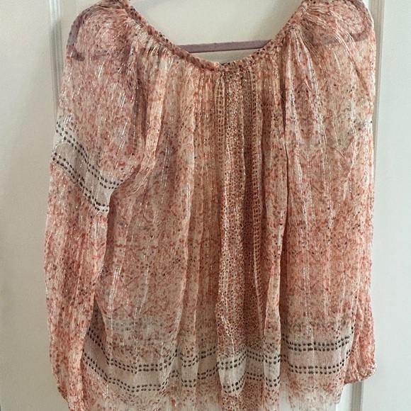 FP ONE (Free People) sheer top - multi color, metallic threads - M - Picture 4 of 9